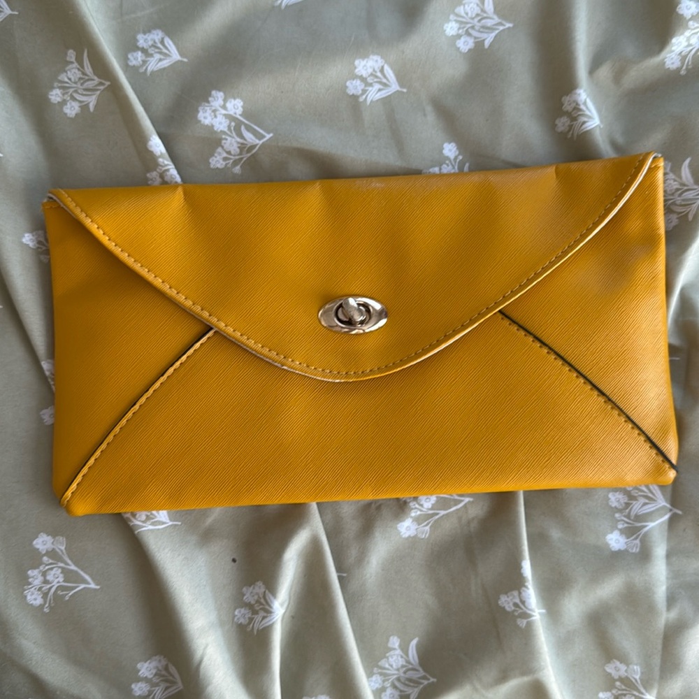 NWT vegan leather clutch